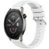 Correa de silicona con textura de rayas para reloj Amazfit GTR 4 Pro de 22 mm (blanca)