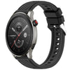 Correa de silicona con textura de rayas para reloj Amazfit GTR 4 Pro de 22 mm (negra)