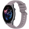 Correa de silicona con textura de 3 rayas para reloj Amazfit GTR de 22 mm (morado Roland)