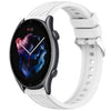 Correa de silicona con textura de rayas para reloj Amazfit GTR 3 Pro de 22 mm (blanca)
