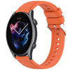 Correa de silicona con textura de rayas para reloj Amazfit GTR 3 Pro de 22 mm (naranja)