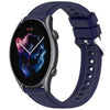 Correa de silicona con textura de rayas para reloj Amazfit GTR 3 Pro de 22 mm (azul medianoche)