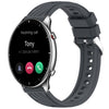Correa de silicona con textura de rayas para reloj Amazfit GTR 2 de 22 mm (gris oscuro)