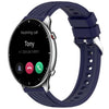 Correa de silicona con textura de rayas para reloj Amazfit GTR 2 de 22 mm (azul medianoche)