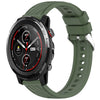 Correa de silicona para reloj Amazfit 3 Stripe Texture de 22 mm (verde oscuro)