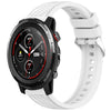 Correa de silicona para reloj Amazfit 3 Stripe Texture de 22 mm (blanca)