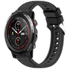 Correa de silicona para reloj Amazfit 3 Stripe Texture de 22 mm (negra)