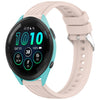 Correa de silicona con textura de rayas para reloj Garmin Forerunner 265 de 22 mm (rosa)