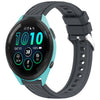 Correa de silicona con textura de rayas para reloj Garmin Forerunner 265 de 22 mm (gris oscuro)