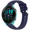 Correa de silicona con textura de rayas para reloj Garmin Forerunner 265 de 22 mm (azul medianoche)
