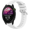 Correa de silicona con textura de rayas para reloj Garmin Forerunner 255 de 22 mm (blanca)