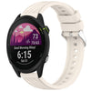 Correa de silicona con textura de rayas para reloj Garmin Forerunner 255 de 22 mm (luz de estrellas)