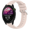 Correa de silicona con textura de rayas para reloj Garmin Forerunner 255 Music de 22 mm (rosa)