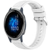Correa de silicona con textura de rayas para reloj Garmin Venu 2 de 22 mm (blanca)