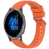 Correa de silicona con textura de rayas para reloj Garmin Venu 2 de 22 mm (naranja)