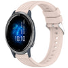 Correa de silicona con textura de rayas para reloj Garmin Venu 2 de 22 mm (rosa)