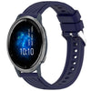 Correa de silicona con textura de rayas para reloj Garmin Venu 2 de 22 mm (azul medianoche)