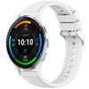 Correa de silicona con textura de 3 rayas para reloj Garmin Venu de 22 mm (blanca)