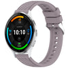 Correa de silicona con textura de 3 rayas para reloj Garmin Venu de 22 mm (morado Roland)