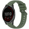 Correa de silicona con textura de rayas para reloj Garmin Vivoactive 4 de 22 mm (verde oscuro)