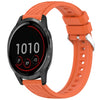 Correa de silicona con textura de rayas para reloj Garmin Vivoactive 4 de 22 mm (naranja)