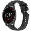 Correa de silicona con textura de rayas para reloj Garmin Vivoactive 4 de 22 mm (negra)