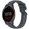 Correa de silicona con textura de rayas para reloj Garmin Vivoactive 4 de 22 mm (gris oscuro)