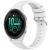 Correa de silicona con textura de rayas para reloj Garmin Forerunner 265S Music de 18 mm (blanca)