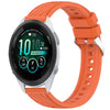 Correa de silicona con textura de rayas para reloj Garmin Forerunner 265S Music de 18 mm (naranja)