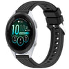 Correa de silicona con textura de rayas para reloj Garmin Forerunner 265S Music de 18 mm (negra)