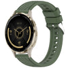 Correa de silicona con textura de rayas para reloj Garmin Venu 3S de 18 mm (verde oscuro)
