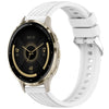 Correa de silicona con textura de rayas para reloj Garmin Venu 3S de 18 mm (blanca)