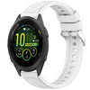 Correa de silicona con textura de rayas para reloj Garmin Forerunner 265S de 18 mm (blanca)