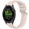 Correa de silicona con textura de rayas para reloj Garmin Forerunner 265S de 18 mm (rosa)