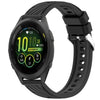 Correa de silicona con textura de rayas para reloj Garmin Forerunner 265S de 18 mm (negra)