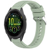 Correa de silicona con textura de rayas para reloj Garmin Forerunner 265S de 18 mm (verde claro)