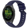 Correa de silicona con textura de rayas para reloj Garmin Forerunner 265S de 18 mm (azul medianoche)