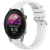Correa de silicona con textura de rayas para reloj Garmin Forerunner 255S de 18 mm (blanca)