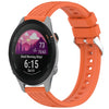 Correa de silicona con textura de rayas para reloj Garmin Forerunner 255S de 18 mm (naranja)