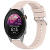 Correa de silicona con textura de rayas para reloj Garmin Forerunner 255S de 18 mm (rosa)