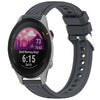 Correa de silicona con textura de rayas para reloj Garmin Forerunner 255S de 18 mm (gris oscuro)