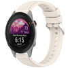 Correa de silicona con textura de rayas para reloj Garmin Forerunner 255S de 18 mm (luz de estrellas)
