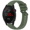 Correa de silicona para reloj Garmin Forerunner 255S Music Stripe Texture de 18 mm (verde oscuro)