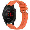 Correa de silicona con textura de rayas para reloj Garmin Forerunner 255S Music de 18 mm (naranja)