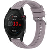 Correa de silicona con textura de rayas para reloj Garmin Forerunner 255S Music de 18 mm (morado Roland)