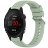 Correa de silicona con textura de rayas para reloj Garmin Forerunner 255S Music de 18 mm (verde claro)