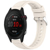 Correa de silicona con textura de rayas para reloj Garmin Forerunner 255S Music de 18 mm (Starlight)
