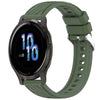 Correa de silicona con textura de rayas para reloj Garmin Venu 2S de 18 mm (verde oscuro)