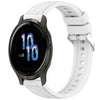 Correa de silicona con textura de rayas para reloj Garmin Venu 2S de 18 mm (blanca)