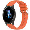 Correa de silicona con textura de rayas para reloj Garmin Venu 2S de 18 mm (naranja)